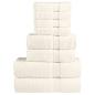 Preview: ARDEBO.de - 8 tlg. Premium-Handtuch-Set SOLUND Creme 600 g/m²