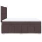 Preview: Boxspringbett mit Matratze Dunkelbraun 160x200 cm Stoff