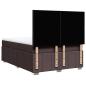 Preview: Boxspringbett mit Matratze Dunkelbraun 160x200 cm Stoff