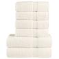 Preview: 6 tlg. Premium-Handtuch-Set SOLUND Creme 600 g/m²