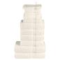 Preview: ARDEBO.de - 12 tlg. Premium-Handtuch-Set SOLUND Creme 600 g/m²