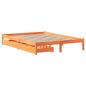 Preview: Massivholzbett ohne Matratze Wachsbraun 120x200 cm Kiefernholz