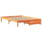 Preview: Massivholzbett ohne Matratze Wachsbraun 120x200 cm Kiefernholz