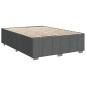 Preview: Bettgestell ohne Matratze Dunkelgrau 140x190 cm Stoff
