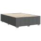 Preview: Bettgestell ohne Matratze Dunkelgrau 140x190 cm Stoff