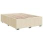 Preview: Bettgestell ohne Matratze Creme 140x200 cm Stoff