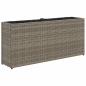 Preview: Hochbeet mit 2 Fächern Grau 90x20x40 cm Poly Rattan
