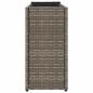 Preview: Hochbeet mit 2 Fächern Grau 90x20x40 cm Poly Rattan