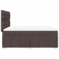 Preview: Boxspringbett mit Matratze Dunkelbraun 160x200 cm Stoff