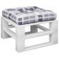 Preview: Palettenkissen Grau Karomuster 60x60x12 cm Stoff
