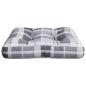 Preview: Palettenkissen Grau Karomuster 60x60x12 cm Stoff