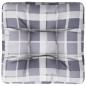 Preview: Palettenkissen Grau Karomuster 60x60x12 cm Stoff
