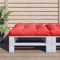Preview: ARDEBO.de - Palettenkissen Rot 70x70x12 cm Stoff