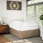 Preview: ARDEBO.de - Bettgestell Cappuccino-Braun 120x200 cm Kunstleder