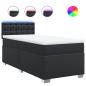 Preview: Boxspringbett mit Matratze Schwarz 80x200 cm Kunstleder