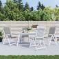 Preview: ARDEBO.de - Gartenstuhlauflagen für Hochlehner 4 Stk. Grau 120x50x3cm Stoff