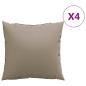 Preview: Sofakissen 4 Stk. Taupe 40x40 cm Stoff