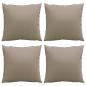 Preview: Sofakissen 4 Stk. Taupe 40x40 cm Stoff