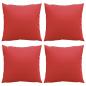 Preview: Sofakissen 4 Stk. Rot 60x60 cm Stoff