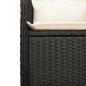 Preview: 11-tlg. Garten-Bistro-Set mit Kissen Schwarz Poly Rattan