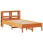 Preview: Massivholzbett ohne Matratze Wachsbraun 75x190 cm Kiefernholz