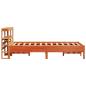 Preview: Massivholzbett ohne Matratze Wachsbraun 75x190 cm Kiefernholz