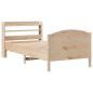 Preview: Massivholzbett ohne Matratze 75x190 cm Kiefernholz