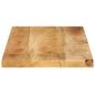 Preview: Tischplatte 40x20x2,5 cm Rechteckig Raues Massivholz Mango