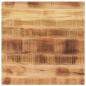 Preview: ARDEBO.de - Tischplatte 80x80x1,5 cm Quadratisch Raues Massivholz Mango