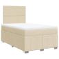 Preview: Boxspringbett mit Matratze Creme 120x190 cm Stoff