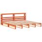 Preview: Massivholzbett ohne Matratze Wachsbraun 180x200 Kiefernholz