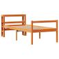 Preview: Bettgestell mit Kopfteil ohne Matratze Wachsbraun 75x190 cm
