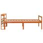 Preview: Bettgestell mit Kopfteil ohne Matratze Wachsbraun 75x190 cm