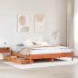 Preview: ARDEBO.de - Massivholzbett ohne Matratze Wachsbraun 180x200 Kiefernholz