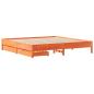 Preview: Massivholzbett ohne Matratze Wachsbraun 180x200 Kiefernholz