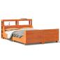 Preview: Massivholzbett ohne Matratze Wachsbraun 135x190 cm Kiefernholz
