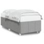 Preview: Bettgestell ohne Matratze Hellgrau 90x200 cm Stoff
