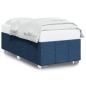 Preview: Bettgestell ohne Matratze Blau 90x200 cm Stoff