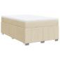 Preview: Boxspringbett mit Matratze Creme 120x190 cm Stoff