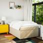 Preview: Boxspringbett mit Matratze Creme 120x190 cm Stoff