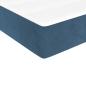 Preview: Taschenfederkernmatratze für Kinder Mittel Blau 80x160 cm Samt