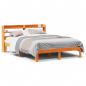 Preview: Massivholzbett ohne Matratze Wachsbraun 135x190 cm Kiefernholz