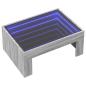 Preview: Couchtisch mit Infinity-LED Grau Sonoma 70x50x30 cm