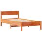 Preview: Massivholzbett ohne Matratze Wachsbraun 100x200 Kiefernholz