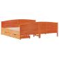 Preview: Massivholzbett ohne Matratze Wachsbraun 180x200 Kiefernholz