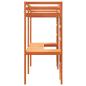 Preview: Hochbett ohne Matratze Wachsbraun 75x190 cm Massivholz Kiefer