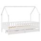 Preview: Kinderbett mit Schubladen 90x200 cm Massivholz Kiefer