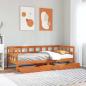 Preview: ARDEBO.de - Tagesbett mit Schubladen Wachsbraun 80x200 cm Massivholz Kiefer