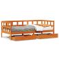 Preview: Tagesbett mit Schubladen Wachsbraun 80x200 cm Massivholz Kiefer