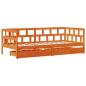 Preview: Tagesbett mit Schubladen Wachsbraun 80x200 cm Massivholz Kiefer